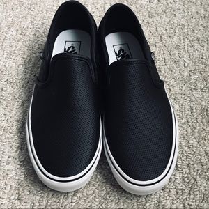 Brand New - Vans Asher perforated Black slip ons